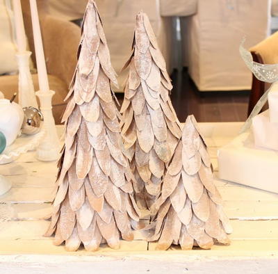 Snow-Kissed Cardboard Mini Trees