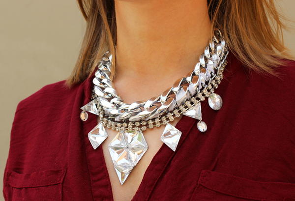 Layered Dazzling Statement Necklace