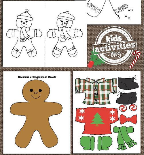 Printable Gingerbread Man Activities for Kids