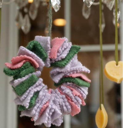Easy Scrap Wreath Ornament Craft