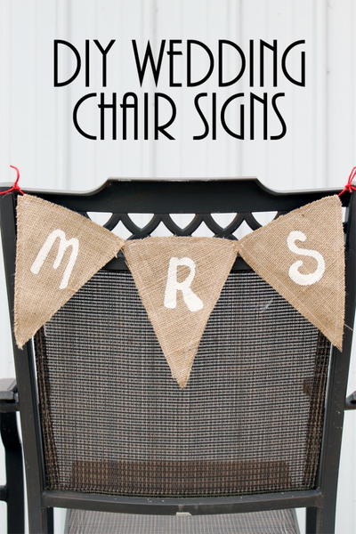 Mr and Mrs Wedding Chair Signs