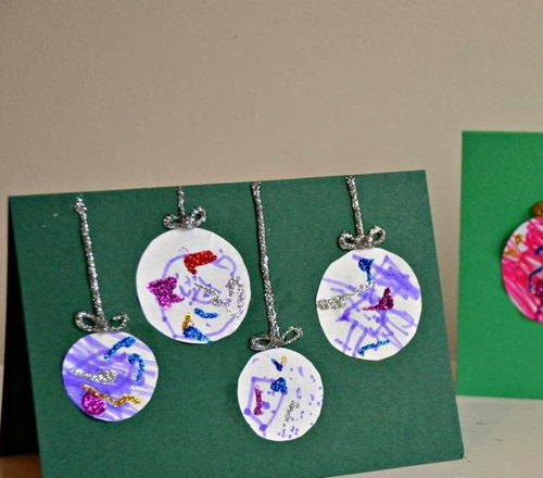 Artsy Bauble Kid-Made Christmas Cards