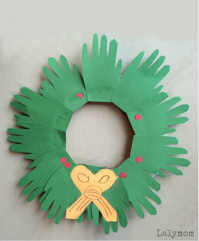 Christmas Holiday Handprint Wreath