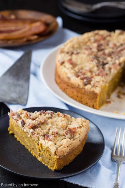 Pumpkin Cake with Bacon Streusel