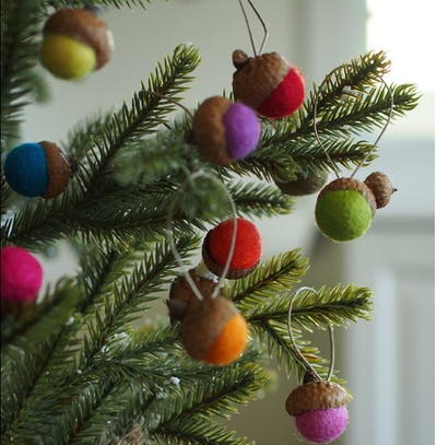 Felted Acorn Christmas Ornament Craft