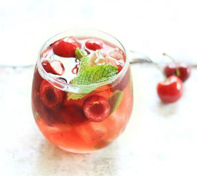 Cherry Mint Rose Sangria