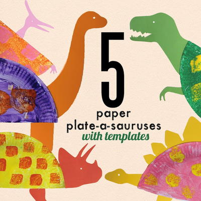 Printable Paper Plate Dinosaur Craft
