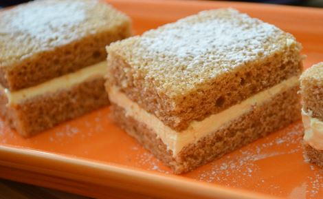 Spice Cake Bars with Cool Whip Frosting
