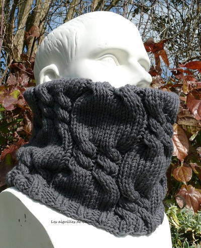 Men's Cabled Cowl