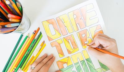 Be Bold Coloring Page