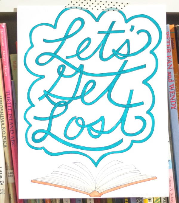 Lets Get Lost Coloring Page