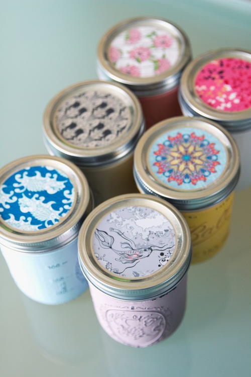 Painted Mason Jar Scented Candles
