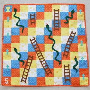 Quilted Snakes and Ladders Playmat