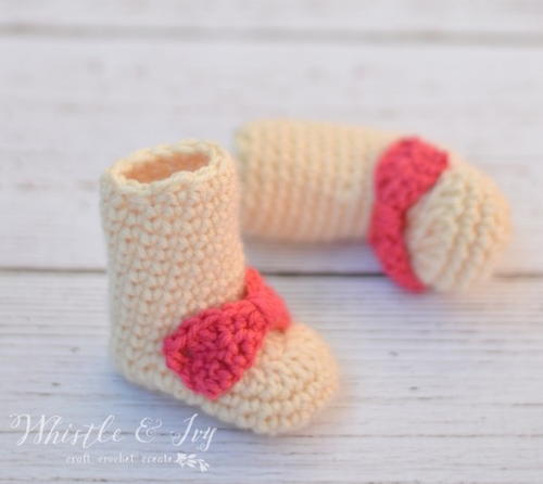 Newborn Baby Booties Crochet Pattern 