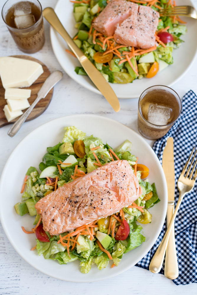 Healthy Chopped Salmon Salad | FaveHealthyRecipes.com