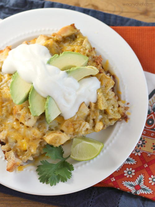 Chicken Rice Enchilada Casserole 