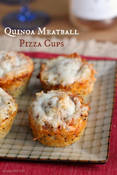 Quinoa Meatball Pizza Cups