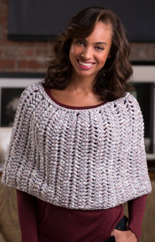 Honeycomb Knit Poncho Pattern