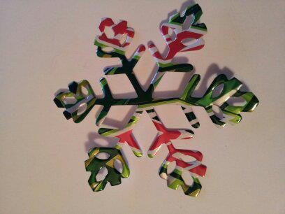 Soda Can Snowflake Ornament