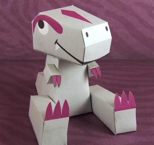Ludwig the T-Rex Printable Paper Toy
