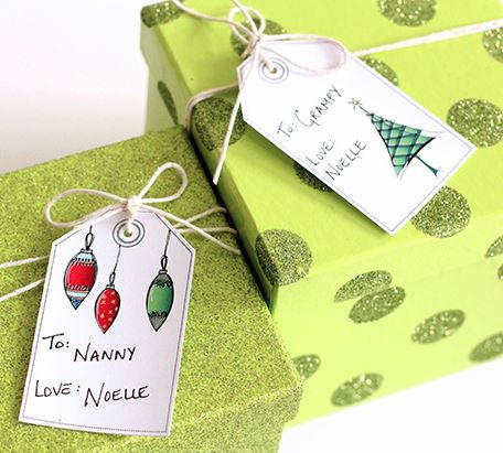 Simple Art Printable Christmas Gift Tags