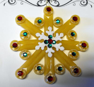Sparkle Snowflake Pasta Ornament