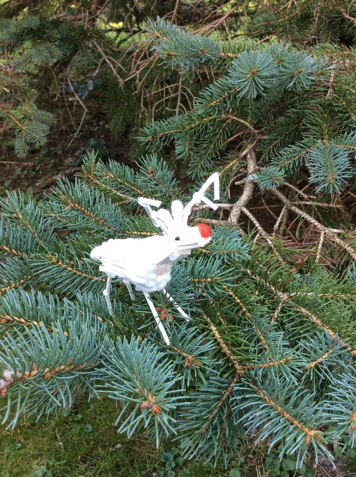 Q-tip Rudolph Ornament | FaveCrafts.com
