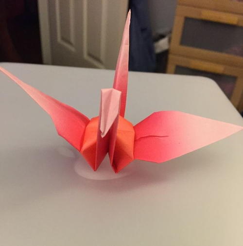 Ombre Origami Crane