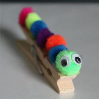 Fun Clothespin Caterpillar Craft