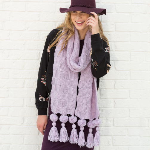 Purple Knit Super Scarf