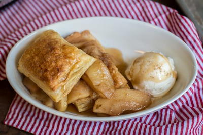 Slow Cooker Maple Cardamom Apples with Puff Pastry