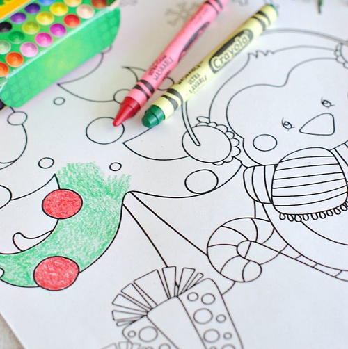 Christmas Characters Printable Coloring Pages | AllFreePaperCrafts.com