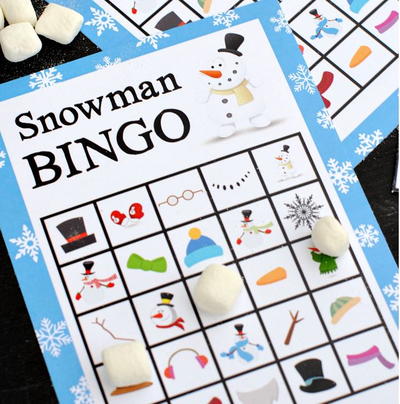 Snowman Printable Bingo Cards