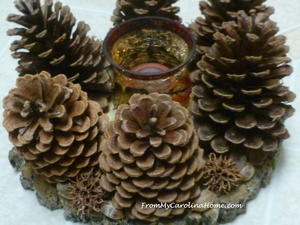 Pine Cone Candle Wreath
