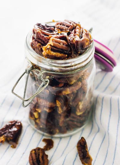 Easy Stovetop Candied Pecans