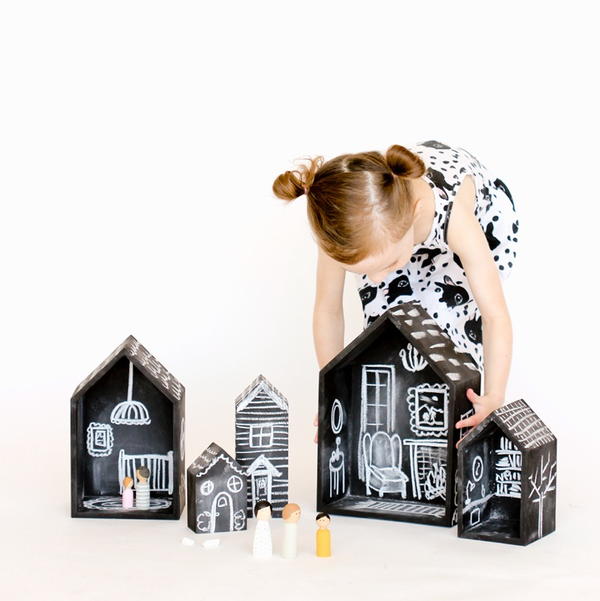 DIY Chalkboard Dollhouse