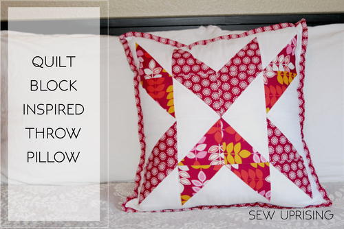 Quilt Block Inspired Throw Pillow 