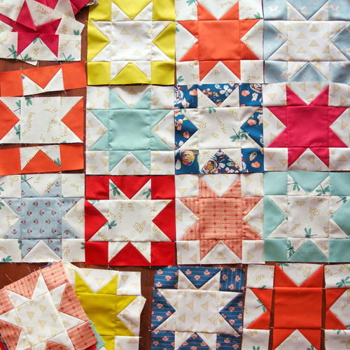 Reverse Sawtooth Star Block Pattern