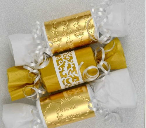 Embossed Golden Gift Wrap