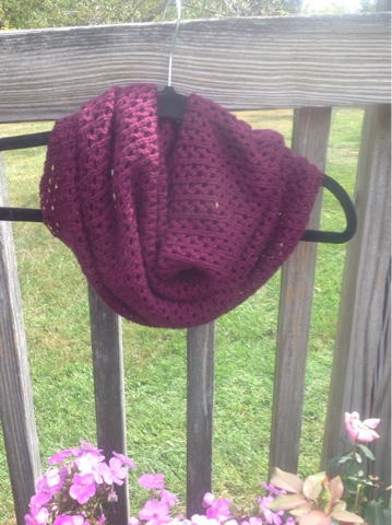 Lacy Eggplant Cowl