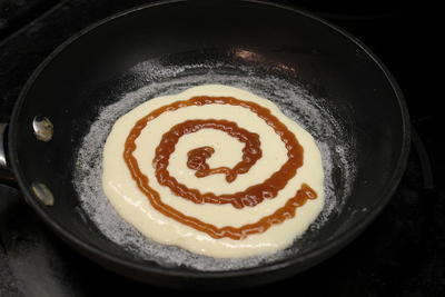 Apple Butter Swirled Pancakes