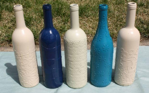 Easy Decoupage Wine Bottles