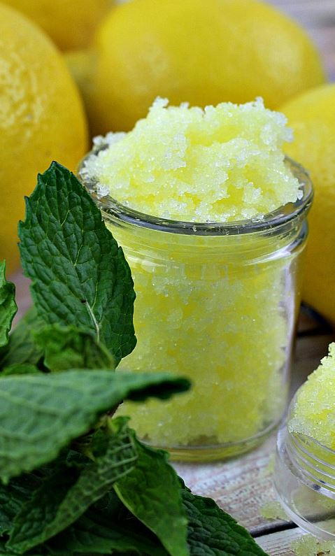 Mint Lemonade Homemade Lip Scrub