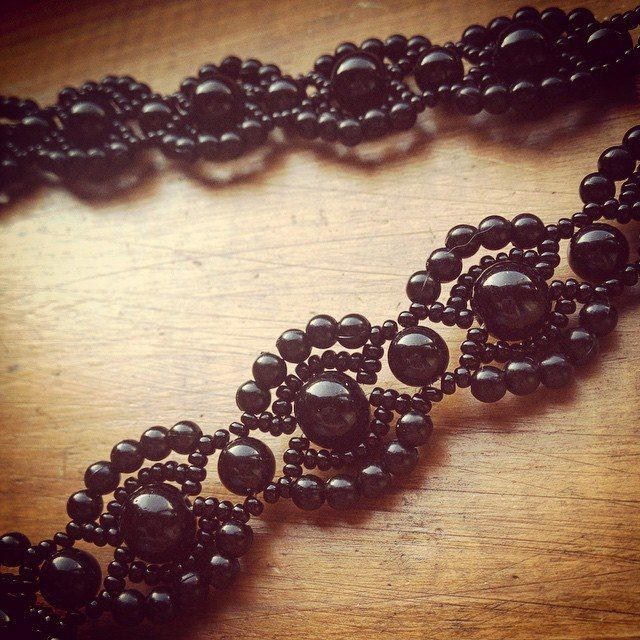 Dark Vintage Beaded Bracelet | AllFreeJewelryMaking.com