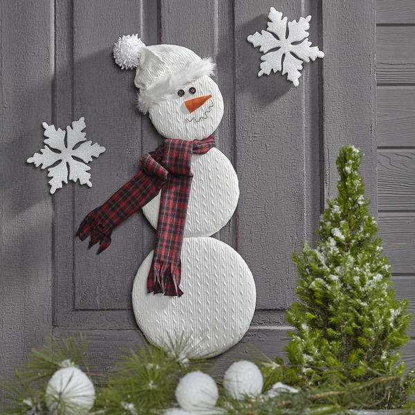 Snowman Door Decor FaveCrafts com