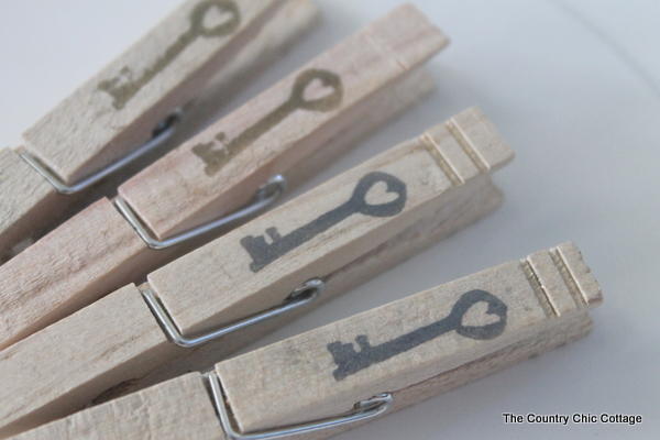 Metallic Stamped Clothespins