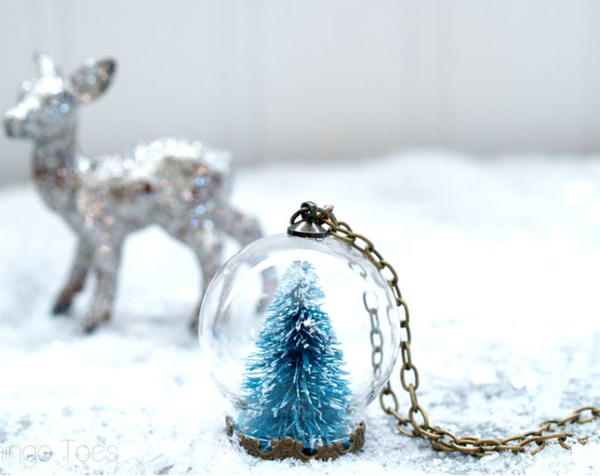 Stylish DIY Snow Globe Necklace
