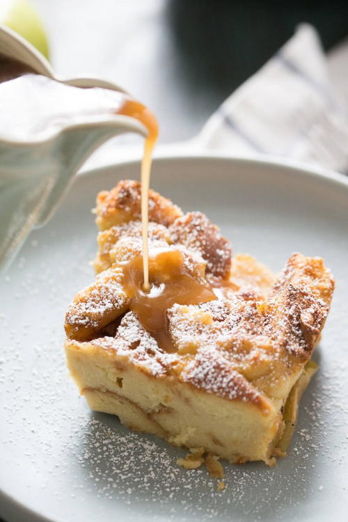 Apples Foster Bread Pudding Recipe