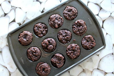 Mini Paleo Chocolate Chip Brownie Cupcakes