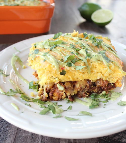 Mexican Pulled Pork Tamale Casserole